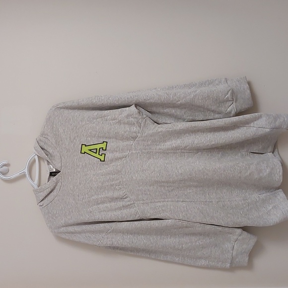 H&M, Fitted Sweatshirt Dress, Light gray melange/A, Small. - Picture 4 of 10